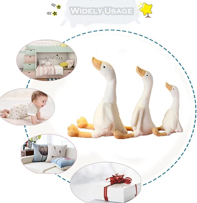 19.7" Goose Stuffed Animal Plush Toy,White Swan Stuffed Animal Toy Gifts for Kids