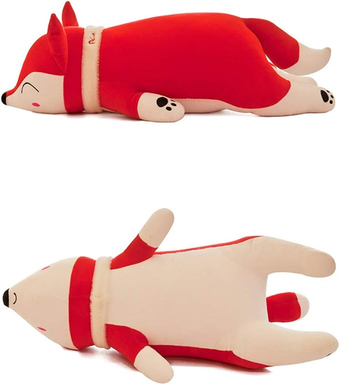 Stuffed Fox Animal Plush Toy 20 Inches Red Large Animal Stuffed Plushies Super Soft Cute Cuddly Pillow Cushion Stuff Dolls Birthday Xmas Gifts for Children Kids Boys Girls Room Decor, 20Inches