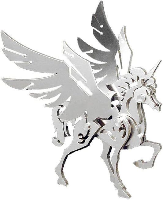Microworld 3D Metal Puzzle, Mechanical Unicorn Metal Model Kits, Steel Warcraft Collection Challenge Brain Teaser DIY Art Craft Decoration 3D Puzzles for Adults
