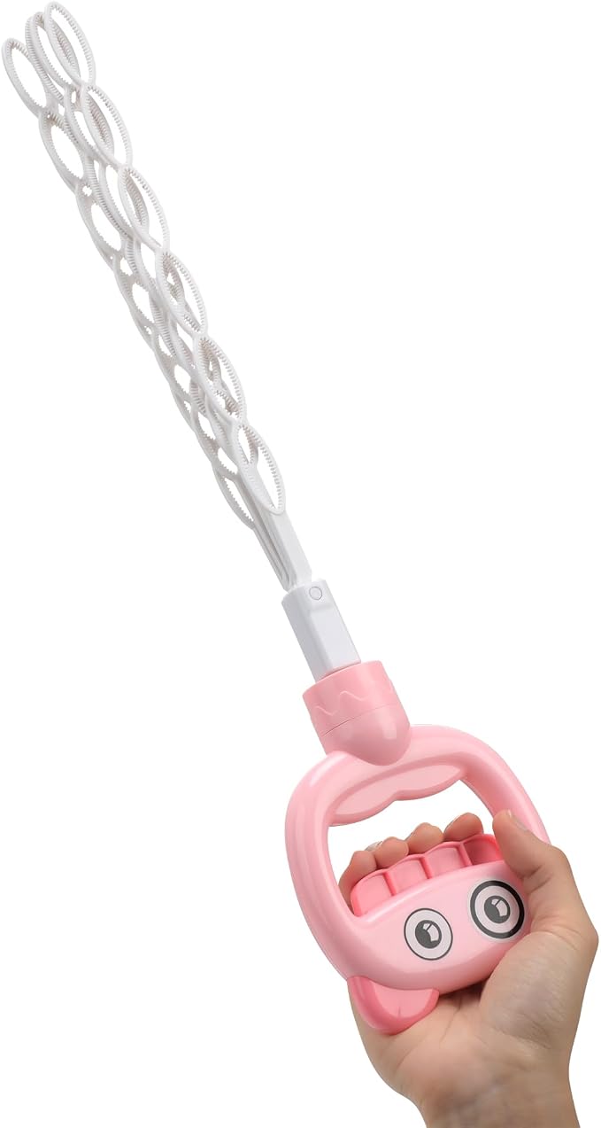 SHCKE 5-Claw Bubble Wand, Expanding Bubble Wand 4-Pack with 480ml Solution | 16.7 Inch Extra Large Bubble Wand,Refillable Bubble Toys Set for Backyard, Birthdays & Party Favors,Kids & Outdoor Fun