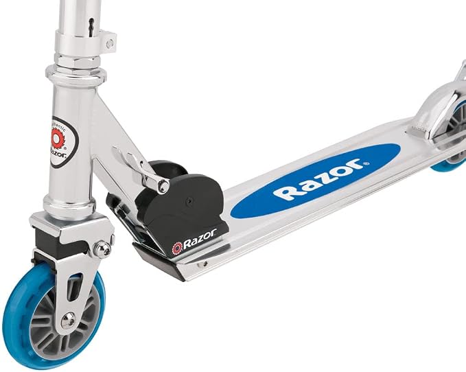 Razor A2 Kick Scooter for Kids Ages 5+ – Wheelie Bar, Foldable, Lightweight, Aluminum Frame, Front Vibration Reducing System, Adjustable Height Handlebars