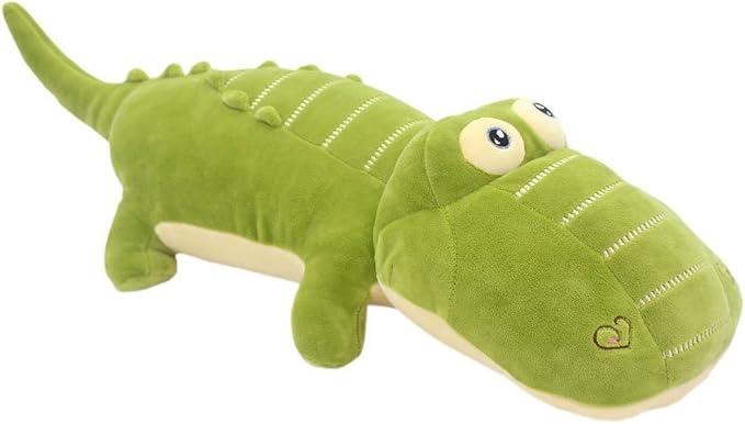 Crocodile Plush Toy Stuffed Animal 26 Inch Green Large Giant Alligator Animal Stuffed Plushies Super Soft Cute Cuddly Pillow Cushion Stuff Dolls Xmas Gift for Children Kid Boys Girls, 26Inches