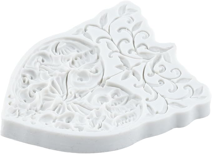 Butterfly Flower Resin Silicone Mold Baroque Butterfly Heart Lace Polymer Clay Molds for DIY Crafts Epoxy Resin Casting Air Dry Polymer Clay Plaster Jewelry Making