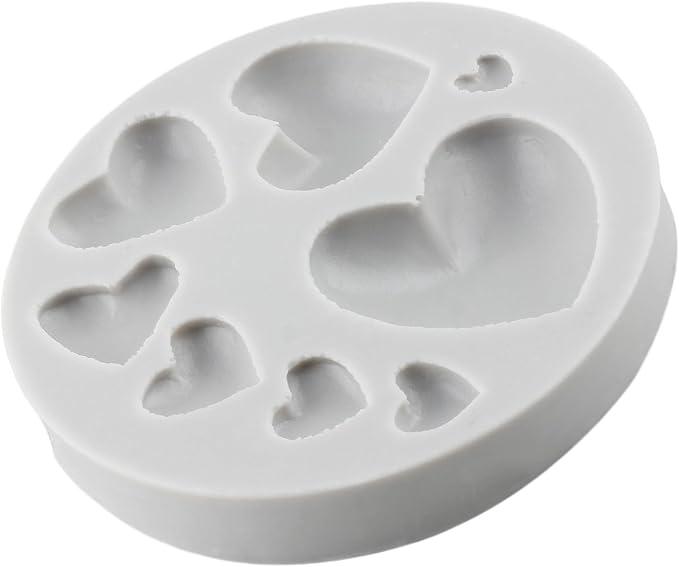 Heart Polymer Clay Mold Love Heart Silicone Molds for DIY Crafts Epoxy Resin Casting Air Dry Polymer Clay Plaster Jewelry Making
