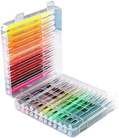 KINGART Watercolor Brush Marker Set – 36 Vivid Colors – Flexible Nylon Tips for Sketching, Drawing, Calligraphy, & Painting – Reusable Storage Case Included