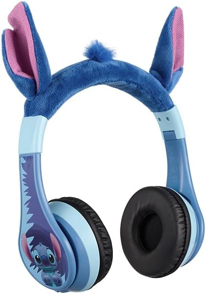 Disney Stitch Bluetooth Headphones for Kids, Wireless Headphones for School, Home or Travel