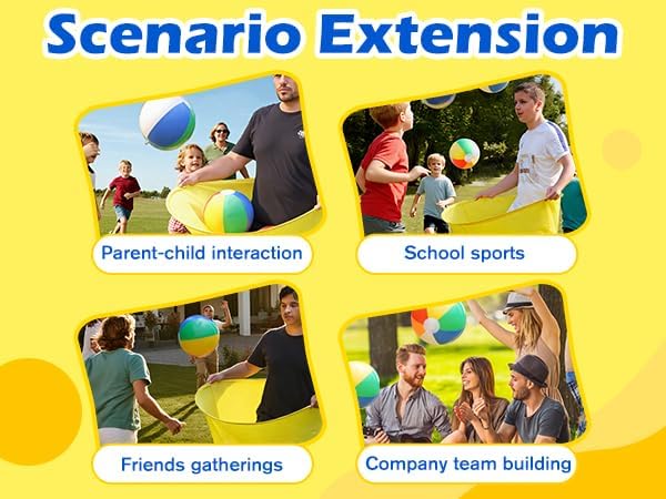 Granny Pants Yard Game, Giant Outdoor Tossing Game with Metal Ring & 8 Bouncy Balls + Air Pump, Easter Spring Funny Party Game for Family Backyard Team Building Field Day Adult Reunion(Yellow)
