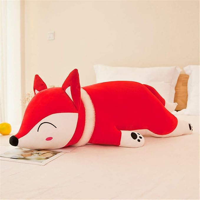 Stuffed Fox Animal Plush Toy 20 Inches Red Large Animal Stuffed Plushies Super Soft Cute Cuddly Pillow Cushion Stuff Dolls Birthday Xmas Gifts for Children Kids Boys Girls Room Decor, 20Inches