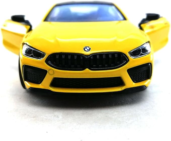 KiNSMART BMW M8 Competition 1:36 Scale 5" Die Cast Metal Model Toy Super Car w/Pullback Action (Yellow)