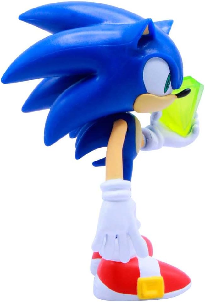 Just Toys – Sonic the Hedgehog Action Figure, 4" Buildable Poseable | Officially Licensed Sonic figure with interchangeable arms & accessories — 4 inch articulated, poseable collectible