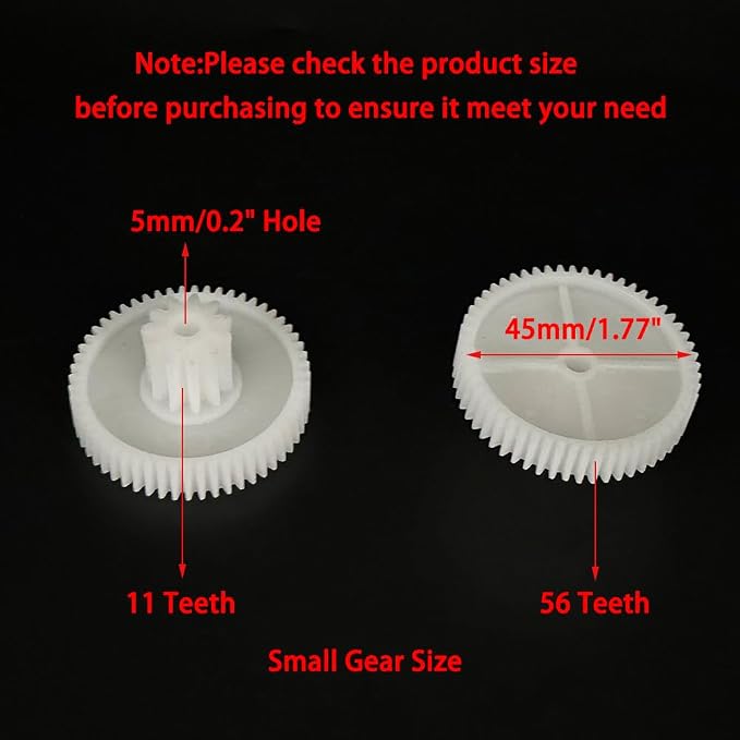 Kids Powered Ride On Car Remote Control Stroller Gear Replacement 550 Gear Set for Kids Electric Car 550 Motor Gearbox Replacement Parts (550 Gear Set)