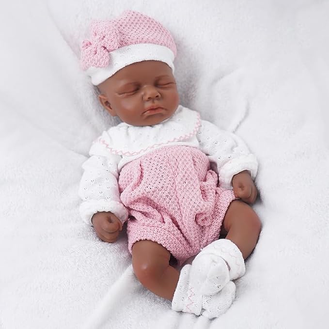 Girl 12 Inch, Silicone Reborn Baby Dolls, Realistic Baby Doll, Not Vinyl, Posable Newborn, Reborn Baby Dolls Silicone Full Body