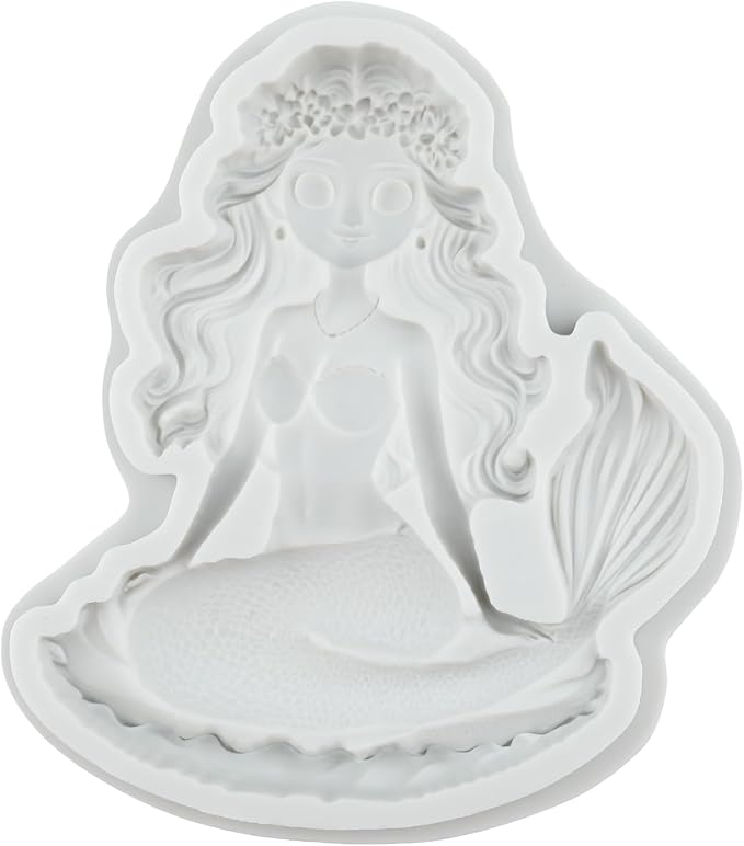 Mermaid Polymer Clay Molds Mermaid Silicone Mold for DIY Crafts Epoxy Resin Casting Polymer Clay Tools Craft Air Dry Jewelry Making