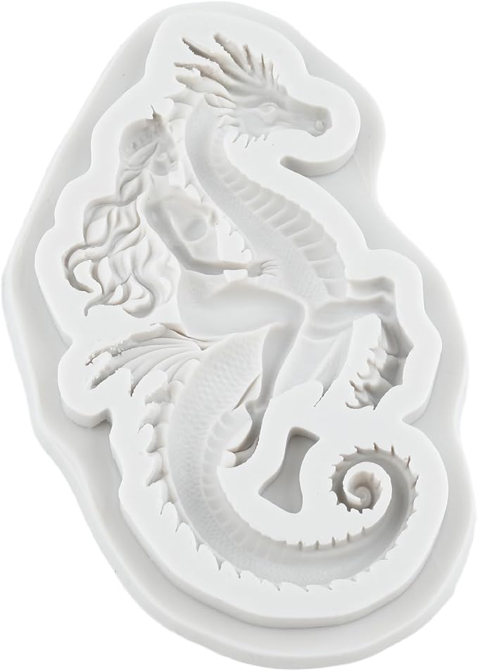 Seahorse Polymer Clay Mold Seahorse Mermaid Princess Silicone Molds for Jewelry Making Epoxy Resin Casting Air Dry Polymer Clay Craft