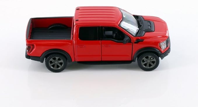 KiNSMART - 2022 Ford F-150 Raptor 5" 1:46 Scale Die Cast Model Toy Truck (Red)