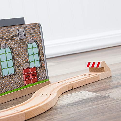 ORBRIUM 8 Piece Wooden Train Track End Bumper Buffer Stop Wooden Train Tracks Accessories Set Compatible with Thomas the Tank Engine, Brio, IKEA, Melissa & Doug Wooden Railways