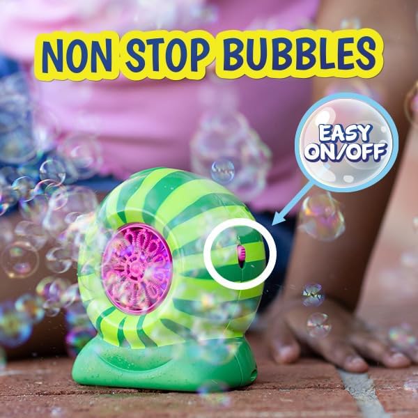 Mini Fruit Bubble Blowers with 4oz Scented Bubble Solution – Bubble Makers for Kids, Battery Operated Bubble Machines - Strawberry, Watermelon, Orange, Pineapple, Receive One Style at Random