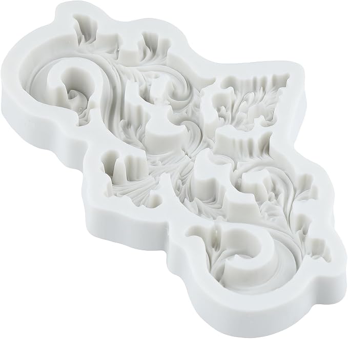Baroque Polymer Clay Molds Curlicues Scroll Lace Silicone Mold for Jewelry Making Epoxy Resin Casting Air Dry Polymer Clay Craft