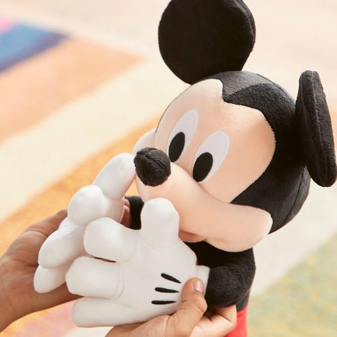Disney Store Official Mickey Mouse Medium Soft Toy for Kids, Cuddly Character with Fuzzy Texture and Embroidered Details, Soft Tail, Disney Plushy Suitable for All Ages