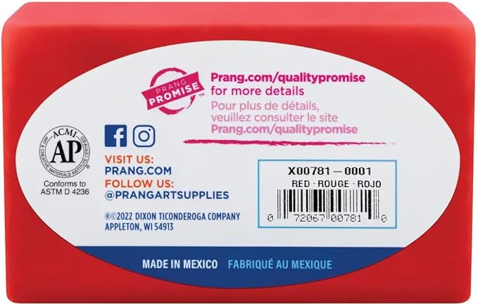 Prang Modeling Clay, Red, 1 lb. Block, Case of 12 Blocks, 192 oz. Total | Pliable, Non-Hardening, Non-Staining, Easy Clean-Up, Perfect for Preschool and Elementary Aged Children