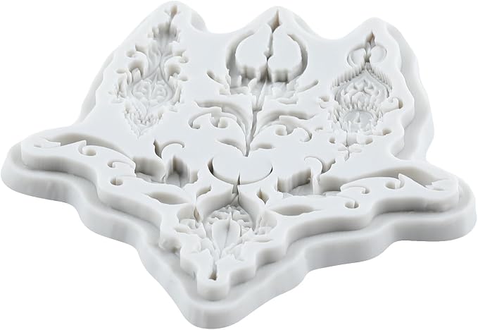 Baroque Lace Silicone Mold Relief Flower Filigree Polymer Clay Molds for DIY Crafts Epoxy Resin Casting Air Dry Polymer Clay Plaster Jewelry Making