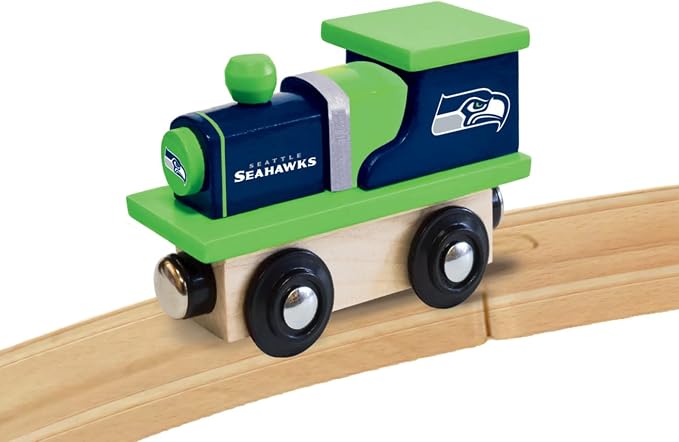 MasterPieces NFL Seattle Seahawks Real Wood Toy Train, For Ages 3+