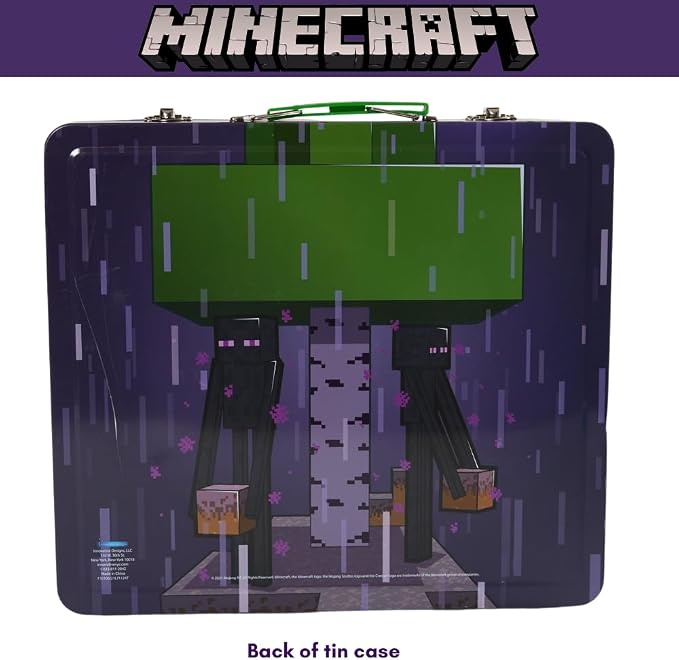 Innovative Designs Minecraft Kids Deluxe Activity Set with Carrying Tin, Coloring Sheets, Tattoos, Stickers, & Art Supplies