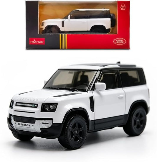 RASTAR 1/43 Diecast Model Car Land Rover Defender 90, Durable, 64710 | Officially Licensed, Ideal Gift, Zinc Alloy, Smooth Rolling Wheels, Great for Play & Display for Kids & Car Lovers Ages 3+