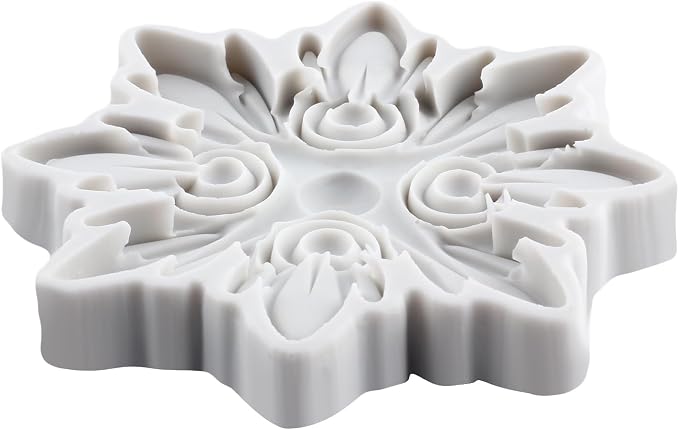 Baroque Relief Flower Polymer Clay Mold Baroque Flower Silicone Molds for DIY Craft Epoxy Resin Casting Polymer Clay Tools Crafts Air Dry Jewelry Making