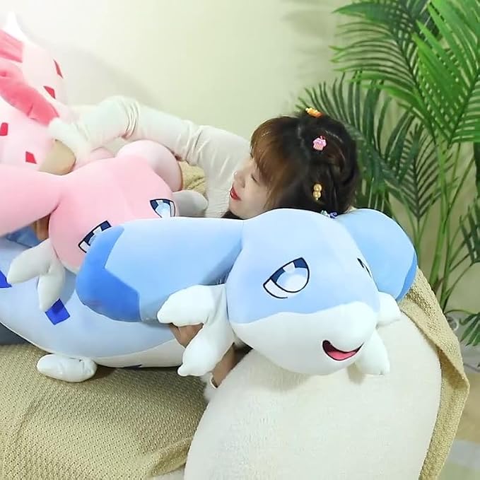 OSOCU 60 Inch Pink Chillet Plush Toys - Giant Soft Figure Doll - Huggable Stuffed Animal Plushies - Furry Stuffed Animal Pillow Gifts for Kids Girlfriend