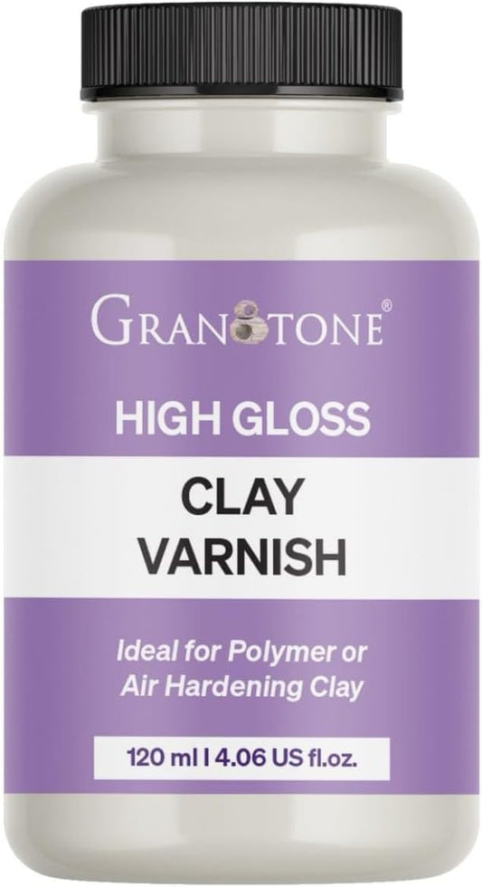 Granotone Clay Varnish Water Based Formula for Protective Finish Air Dry Polymer (High Gloss)