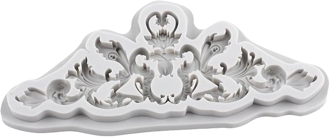 Baroque Polymer Clay Molds Curlicues Scroll Lace Relief Flower Silicone Mold for DIY Crafts Epoxy Resin Casting Air Dry Polymer Clay Plaster Jewelry Making