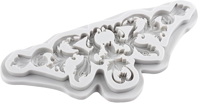 Baroque Polymer Clay Molds Curlicues Scroll Lace Relief Flower Silicone Mold for DIY Crafts Epoxy Resin Casting Air Dry Polymer Clay Plaster Jewelry Making