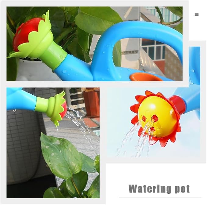 Toyvian Watering Can Set, 3pcs Plastic Beach and Bath Toys for Toddlers Gardening Tools Small Gardening Tools Sandbox Accessories for Boys and Girls