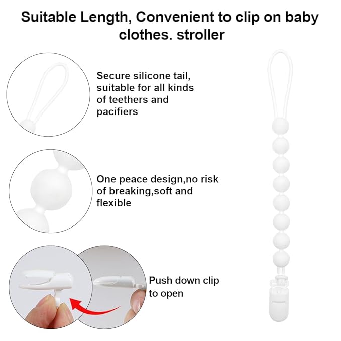 Baby Food Grade Silicone Sport Ball Teether Toy with Pacifier Clip Holder,Teething Toys Gift Set for 3 Months+ Boys and Girls,Freezer Safe,BPA Free. (Soccer)