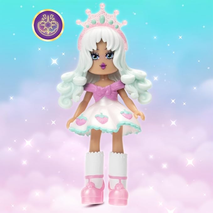 Royale High 3” Light Fairy Fashion Doll - 1 Figure with 9 Fashion Accessories - Virtual Item Code Included - Series 2 - Ages 5+