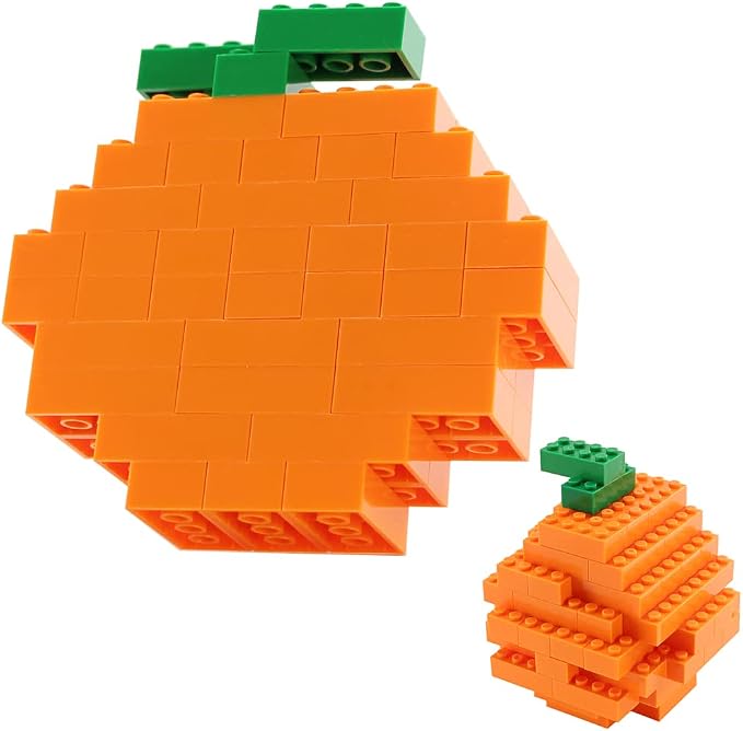 Classic 2x4 Bricks Orange 320 Pieces Parts Building Kits Creative Play Set Basic Blocks Toy Accessories Compatible with 3001 Major Brands (Orange)