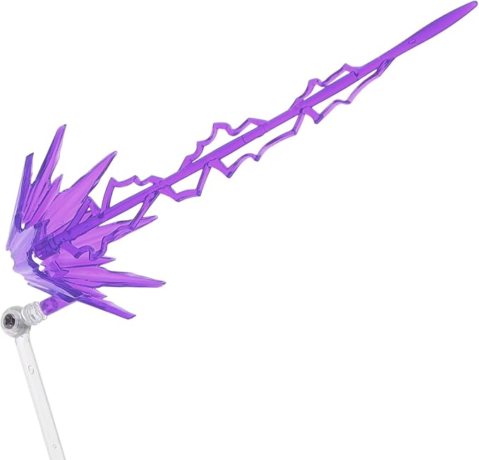 Totority Anime Action Figure Display Stand with Energy Effect Plastic Model Support Base for Collectibles and Home Decor 5.5 X 4.7 X 2 Inches