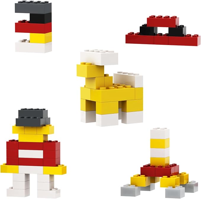 300 Pcs Classic Building Bricks, White Bulk Bricks,Compatible with Lego and Major Brands Parts and Pieces, Creative Building Block Toys for Boys Girls Ages 6 7 8 9 10 Year Old