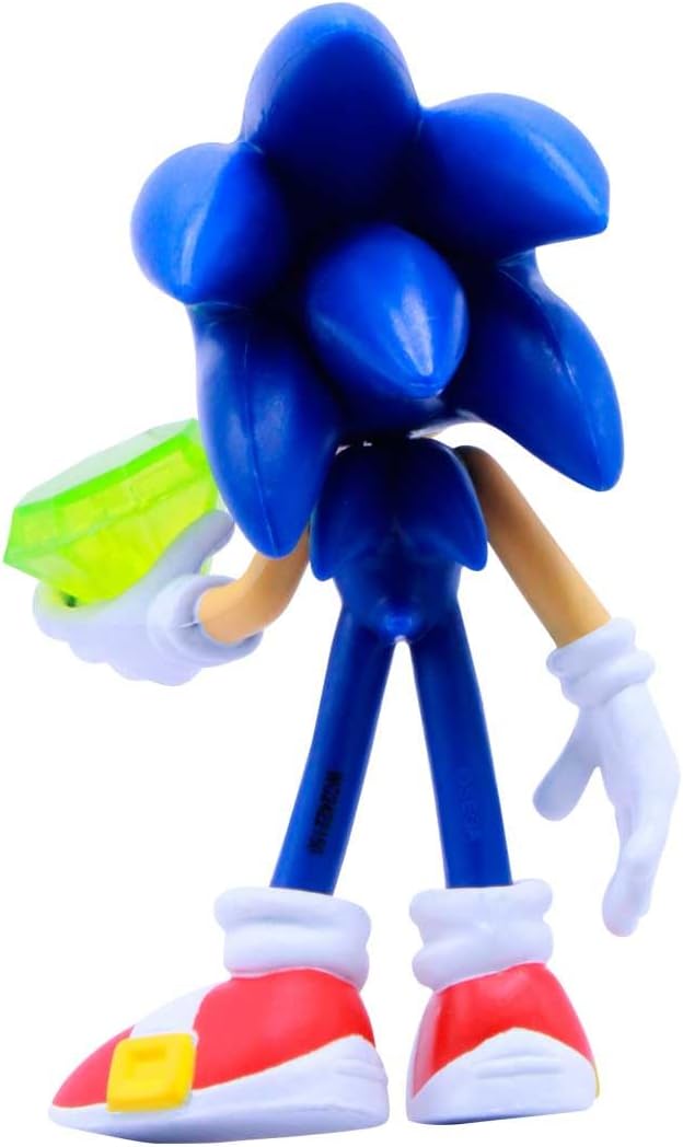 Just Toys – Sonic the Hedgehog Action Figure, 4" Buildable Poseable | Officially Licensed Sonic figure with interchangeable arms & accessories — 4 inch articulated, poseable collectible