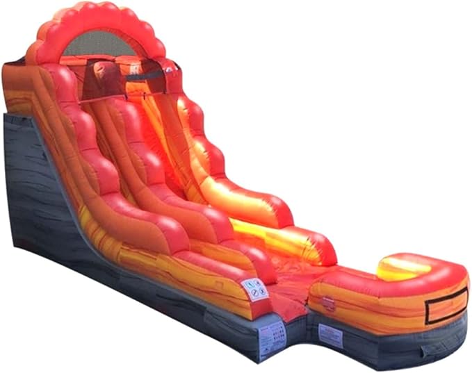 TentandTable Inflatable Water Slide for Kids and Adults, Commercial Grade Giant Blow Up Backyard Water Fun, Includes Electric Air Blower, 27' L x 9' W x 15' H, Fire Marble