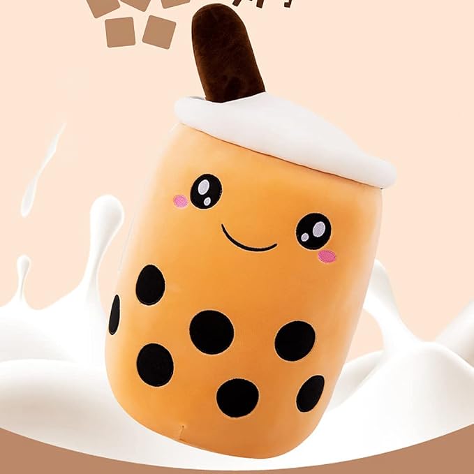 Cute Boba Tea Plush Stuffed Animal Toy 14 Inch Bubble Tea Kawaii Plushies Cartoon Soft Milk Tea Cup Cuddly Pillow Home Hugging Birthday for Children Kids Boys Girl Room Decor Bedtime, 14Inches