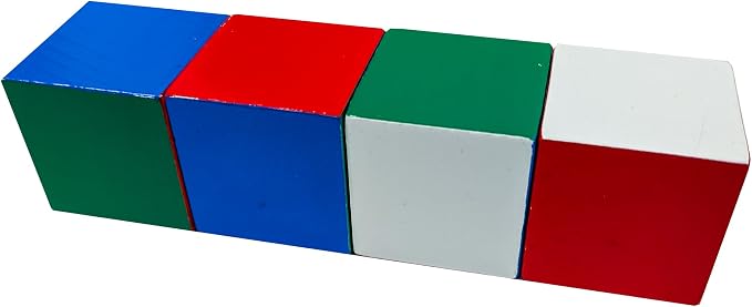 Instant Insanity Wood, Brain Teaser Puzzle, by Winning Moves Games USA | High Quality Wood Cubes, 82,944 Combinations, 1 Player
