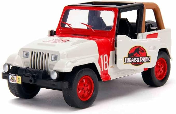 Jada Toys Jurassic World 1:32 Jeep Wrangler Die-cast Car, Toys for Kids and Adults