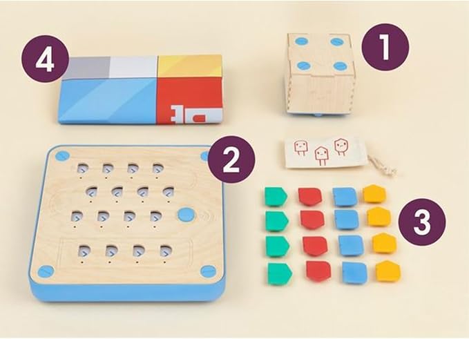Beginners Basic Coding Materials: Primo Cubetto Floor Robot Set - Perfect for School, Classroom, and Home Schooling Teaching Tools