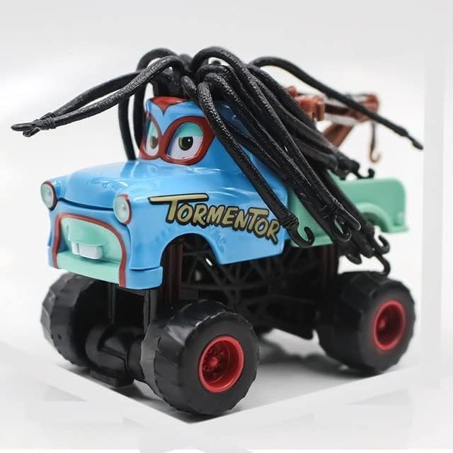 Movie Cars 2 3 Curz Mater Black Storm Jackson Danny Swervez Giant Wheels Cars Diecast Vehicles Toys Set Children Car Toy Friction Powered Truck Toy (Long Hair Mater)