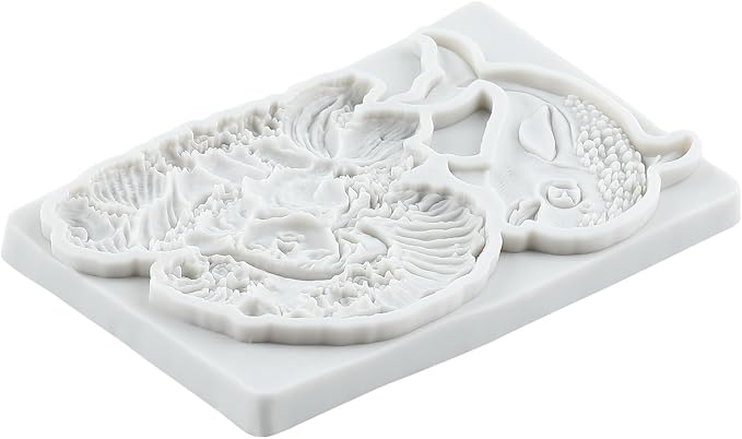 Mermaid Polymer Clay Molds Mermaid Dolphin Seashell Silicone Mold for Epoxy Resin Casting DIY Crafts Air Dry Polymer Crafts Supplies Clay Tools
