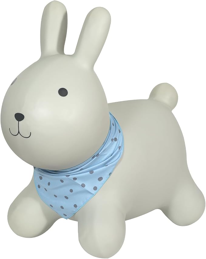 Kindsgut Bouncy Animal Hopper – Inflatable Bouncing Ride-On Toy for Kids & Toddlers Age 2+, Designed in Germany, Indoor & Outdoor, Rabbit