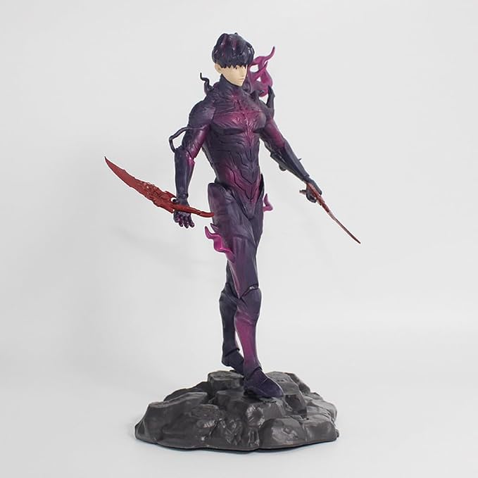 Sung Jin Woo Figure Hunting Form Anime Action Figures Standing Pose 8.46" Desktop Figurine Anime Sung Jin Woo Statue Collections