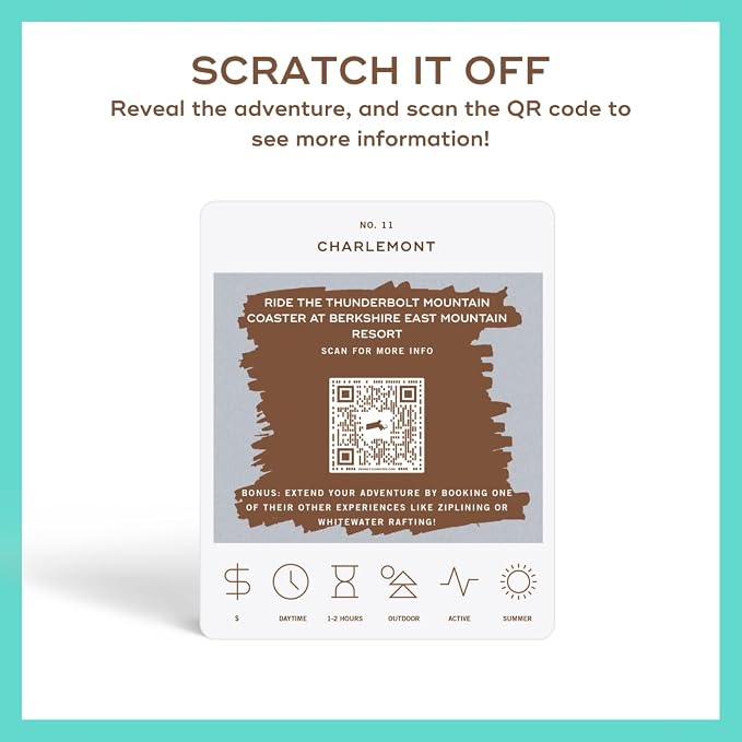 Reach International Outfitters Massachusetts Adventure Bucket List: 50 Scratch-Off Cards for Outdoor Activities, Tourist Attractions, and Road Trips - Perfect Travel Gift and Guide for Exploring